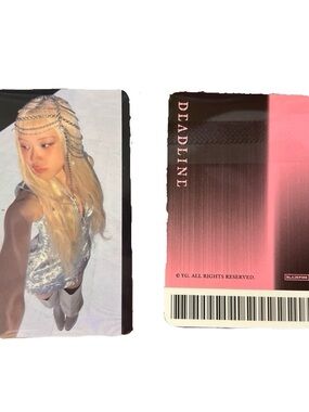 Source Unknown Pink and Black DEADLINE Photo Card